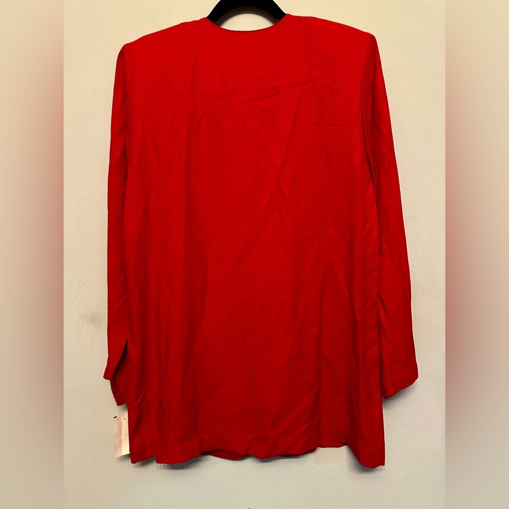 NWT Vintage Sequel Red Blazer with Black Accents Size 14 - Picture 6 of 6